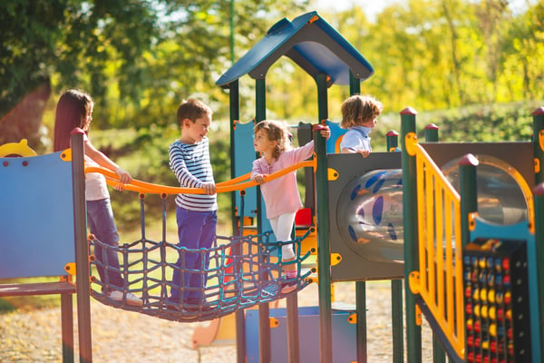 Kids at a community playground